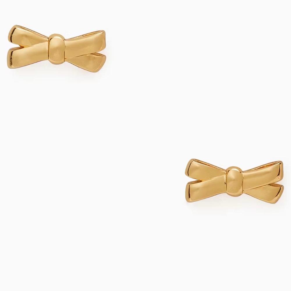 kate spade gold bow stud earrings NWT - Picture 7 of 8